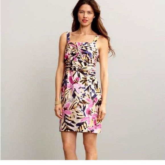 NWT 💯 Silk floral two-way  knotted vacation resort Banana Republic Dress - Picture 1 of 8